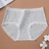 Calcinhas Femininas de Algodão Coloridas Tipo a, Calcinhas Femininas de Renda Cintura Média, Calcinhas de Algodão Antibacteriano 10A na Virilha, Algodão Puro Feminino