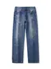 Ropa para Hombre Fengshe / 2026 Primavera y Otoño Nuevo Estilo High Street Americano Pantalones Rectos Holgados para Hombre Jeans Vintage Pantalones Largos