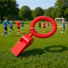 Anillo de Llave de Resorte de Plástico Silbato Plano Compuesto Ultrasónico Humano Multicolor Entrenamiento Silbato Anti-Pérdida para Niños