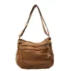 Bolsa de Lona Feminina Grande Capacidade 2025 Nova de Verão Versátil Ombro Transversal Bolsa Tote Commuter Retro de Alta Qualidade