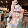 Nuevo Llavero de Donut con Cuentas Cadena para Teléfono Móvil Correa de Muñeca Portátil Cadena Colgante Lanyard Colgante para Bolso Llavero