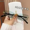 Gafas de Sol Sin Marco de Estilo Nuevo para Protección Solar de Hombres, Alta Calidad, Elegantes, Versátiles, Modernas, Gafas de Alta Calidad para Protección Solar
