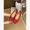 Zapatos de Ballet Retro de Moda Estilo Chanel para Mujer, Nuevos 2026 Verano Más Vendidos Casuales de Boca Baja Aumentadores de Altura Zapatos de Salón
