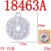 Colgante Protector de Color UV Pulsera de Moda Collar Flor Completa de Diamantes Placa de Flor Araña Hueca Accesorios de Aleación Venta al por Mayor en Stock