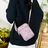 Bolsa para Teléfono Móvil 2025 Nueva Ligera Simple Bolso de Hombro Casual Versátil Estilo Coreano Bolso Cruzado Portátil Pequeño Cuadrado para Viajeros