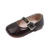 Zapatos Mary Jane de Cuero de Moda Estilo Coreano para Niñas Pequeñas Primavera y Otoño, Zapatos Sencillos de Princesa para Niñas, Suela Suave