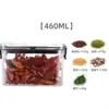 Tarro de plástico sellado para almacenamiento de cocina multigrano, transparente, cuadrado, para refrigerios, sin fugas de agua, de gran capacidad y aspecto atractivo.