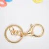 Chaveiro de metal com fecho de lagosta e corrente conjunto de três peças pingente de chaveiro joia materiais DIY feitos à mão atacado