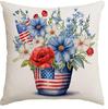 Almohada Amazon Transfronteriza del Día de la Independencia Almohada Americana Festiva para Sofá Decoración Funda de Almohada Estampada de Moda Cojín