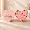 Caja de regalo de flor de jabón en forma de corazón y rosa Día de San Valentín Regalo de Navidad Caja de flores eternas Regalo creativo romántico de confesión