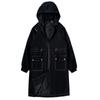 Rompevientos Casual de Largo Medio Otoño 2021 Color Puro Talla Grande Holgado Rompevientos para Hombre Abrigo de Largo Medio Chaqueta con Costuras Superpuestas para Hombre