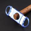 Tijeras para Cigarro de Plástico Transparente Cortadores de Doble Hoja de Acero Inoxidable Afilados Portátiles Accesorios para Cigarro de Viaje para Hombre