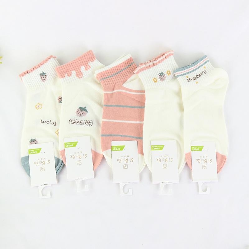 丝贝尔运动女船袜 条纹.JPG