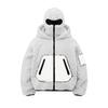 Estilo Ins Europeu e Americano Moda Outono e Inverno Moletom com Capuz e Máscara Ninja de Lã Polar Bolso Canguru Calça Patchwork Cardigan com Capuz Duplo