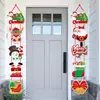 Yoo Pendente Decorativo de Porta de Natal Transfronteiriço para Lojas de Shopping e Decoração de Casa Pingente de Decoração Papai Noel Boneco de Neve