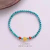 Colección de Pulseras Rojas del Sur de 4 mm Ágata Natural Nuevo Estilo Chinoiserie Pulsera Apilada para Mujer de Gama Alta Doble Círculo Regalo para Madre