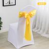 Decoración de Boda Adorno Caliente Cinta de Satén Cinta Decoración Flor en Respaldo de Silla Funda Elástica para Silla Lazo