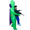 Especial transfronterizo para el Festival de Halloween divertidos suministros para fiestas disfraz de juego ET alienígena verde ropa inflable