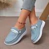 Zapatos casuales de talla grande para mujer transfronterizos, nueva colección primavera/otoño 2026, estilo europeo y americano, mocasines slip-on de suela plana, zapatos de vestir sencillos para mujer