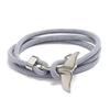 Pulsera Trenzada de Cuerda Estilo Ancla Cola de Ballena Serie Océano Línea Milán para Pareja Pulsera Hecha a Mano para Hombres y Mujeres