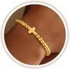 Pulsera de Cruz con Zirconia Transfronteriza Europea y Americana de Amazon con Símbolo de Infinito, Joyería Versátil de Moda y Creativa para Mujer