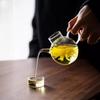 Tetera Pequeña de Vidrio de Borosilicato Alto Tetera Individual Mini Juego de Té con Filtro para Oficina Olla para Preparar Té Tendencia Nacional