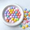 Colorido cuadrado corazón estrella de cinco puntas accesorios de resina diy crema pegamento horquilla accesorios para el cabello de niños material de banda elástica