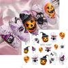 Cross-border Hot nail Art Marca d'água Adesivos ins Halloween Crânio Maple Leaf Russo unha Adesivos Atacado
