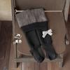 Leggings para Niñas Otoño e Invierno Forrado de Felpa Engrosado Color Puro Medias para Niños Bebé Leggings Cálidos para Bebé