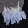 Venta Directa de Fábrica de Puntas de Plumas Blancas Cortas Materiales para Manualidades DIY Accesorios para Atrapasueños Juguetes para Mascotas Palo Atrapagatos Decoraciones