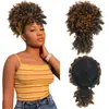 Pelucas Europeas y Americanas al por Mayor de Fábrica para Mujeres, Nuevas Extensiones de Cabello Europeas y Americanas Esponjosas y Voluminosas con Flequillo, Extensiones de Cabello Afro Pequeño Rizado