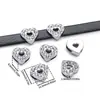 Aleación Incrustada con Pedrería, Corona en Forma de Corazón, Estrella de Cinco Puntas, Cuentas Planas con Agujero en Forma de Flor, Accesorios de Joyería para Pulseras de Muñeca DIY Hechas a Mano