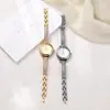Novo Relógio Transfronteiriço Feminino Mostrador Pequeno Pulseira Fina Temperamento Estudantes do Ensino Médio Casual Pulseira de Quartzo Feminino Nicho