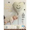 Accesorios para Fotos de Bebé Niño Luna Llena Globo Bebé de 100 Días Decoración del Hogar Tela de Fondo 100 Decoraciones