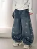 Pantalones para niño, nueva colección de otoño 2026, pantalones largos holgados para niños mayores, pantalones de pierna curva para niño, jeans de pierna recta