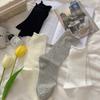 Calcetines holgados con borde enrollado para mujer, calcetines de verano finos de algodón puro hasta la pantorrilla, calcetines largos de malla hueca estilo japonés para verano, calcetines Zhuji