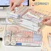 Caja de Joyería Transparente Multifuncional de Gran Capacidad Almacenamiento Cesta de Almacenamiento para Artículos Varios de Escritorio Caja de Almacenamiento para el Hogar de Estudiantes