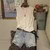 Camiseta de Tirantes de Punto sin Mangas para Mujer Primavera y Otoño, Corte Holgado, Tallas Grandes, Camisola Delgada para Usar en Capas o como Prenda Exterior