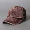 Boné de Beisebol Retro Desgastado Masculino Tendência Bordado Outdoor Casual Aba Curva Chapéu para Todas as Estações