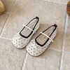 Lindos Zapatos de Malla con Puntos para Niñas Primavera/Verano 2026 Pequeños, Medianos, Grandes Zapatos de Princesa con Moño Mocasines de Performance