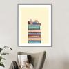 "Hay un camino para la diligencia en la montaña de libros" Habitación infantil Pintura decorativa Estudio Sala de estar Dormitorio Pintura para colgar junto a la cama Casa de huéspedes