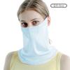 Máscara de proteção solar para dirigir e andar de moto verão proteção UV seda gelada véu fino proteção estendida para o pescoço respirável proteção facial completa