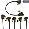 Cabo de Dados e Carregamento para Computador, Notebook, Celular - Versão USB 3.0 Banhado a Ouro - Ângulo de 90 Graus Tipo-A / Tipo-C para Cima e para Baixo