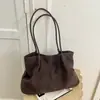 Bolso Tote Grande de Capacidad Vintage Chic Ruien 2026 Nuevo Estilo Otoño Tejido Textura Casual Bolso de Hombro Único