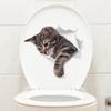 Venta al por mayor Creativo Inodoro Lindo Gato Pegatinas de Pared Sala de Estar Dormitorio Habitación Infantil Pegatinas Decorativas Papel Tapiz Pegatinas para Inodoro