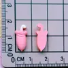 Serie Mini Rojo Rosa Oso Pata de Fresa Arte de Uñas Pinza para el Cabello Pinza de Garra Pegamento en Crema Parche DIY Accesorios de Resina