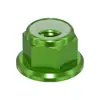 Tuerca de Brida de Aleación de Aluminio Tuerca de Brida Verde Antiaflojamiento para Maquinaria Tuerca Decorativa Anodizada Antirretroceso Venta al por Mayor