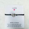 PULSERA DE TARJETA PIDE UN DESEO Amazon Más Vendido Personalidad Europea y Americana Creativa Corazón Mapa Tarjeta Pulsera