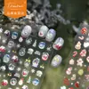Pegatinas para Uñas con Relieve Tomoni Estilo Ins Sueño Invernal Pegatinas para Uñas Hombre de Jengibre Navideño Pegatinas Auxiliares para Uñas