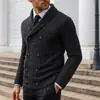 Ropa de punto para hombre europea y americana, de verano, color liso, cuello camisero, botones al frente, de negocios, alta gama, transfronteriza, Amazon, ropa para hombre